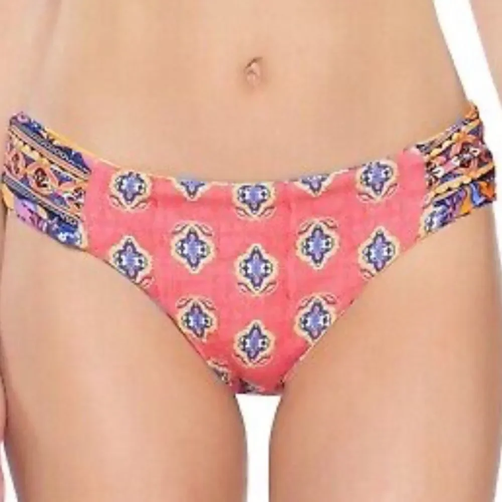 New Becca Boho by Rebecca Virture Reversible Bikini Bottom Swimwear size Medium